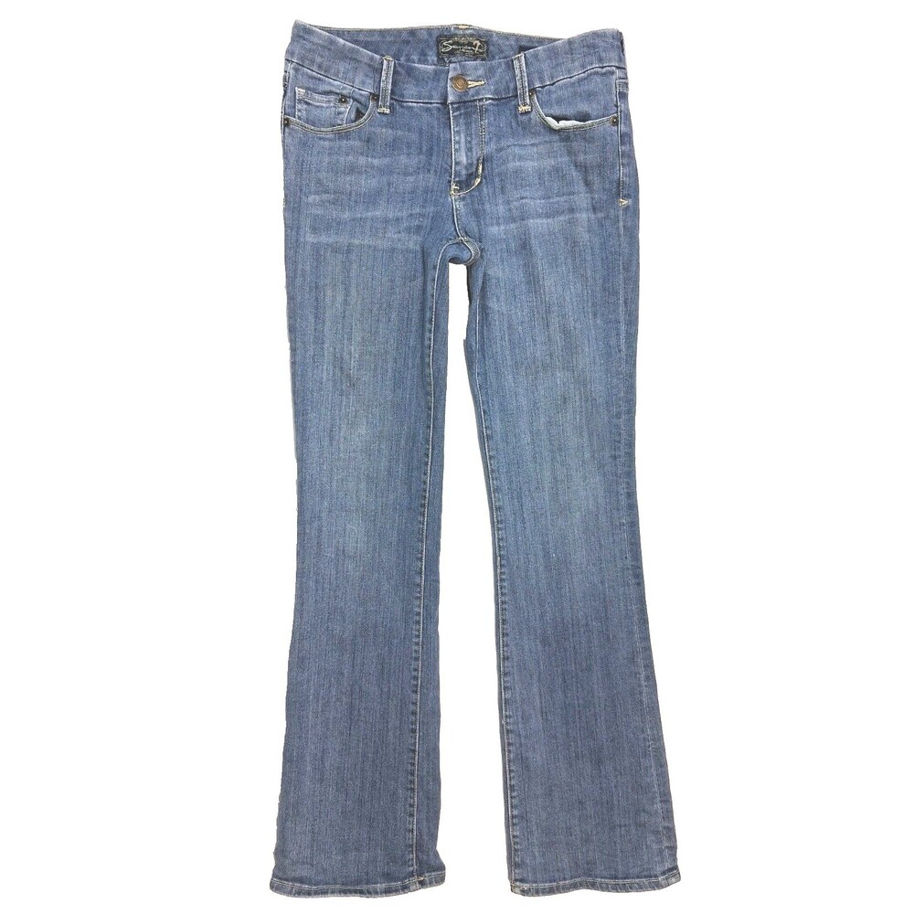 Seven7 Womens 29x33 Jeans Boot Cut Stretch Tummyless Western Boho Casual Denim